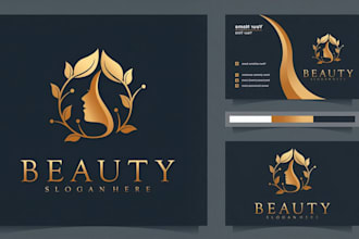 do typography boutique beauty hair salon logo design