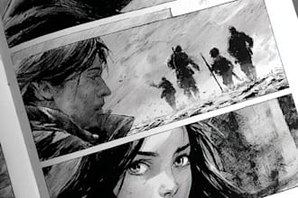do comics book pages, storyboards, illustrations