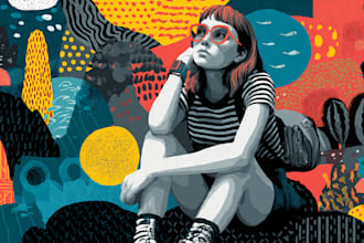 create a unique street pop art illustration