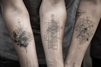 create unique custom geometric tattoo design
