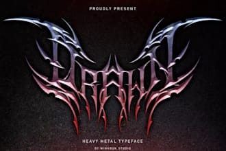 design a powerful heavy metal logo