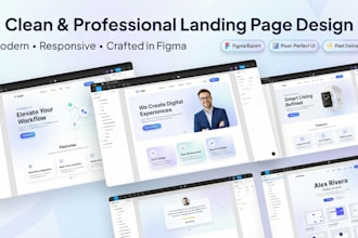 design a professional, minimal, modern carrd website or landing page