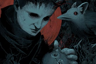 draw dark art illustration with engraving style