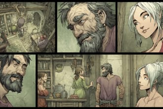 draw custom comic pages, manga or webtoons for you