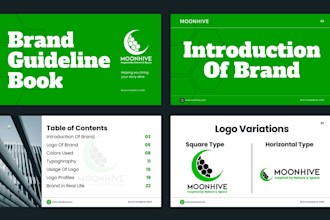 design a professional and complete brand guideline book for your business