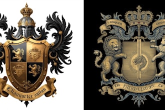 design vintage crest, coat of arm heraldic royal logo