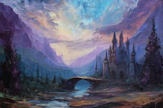 draw fantasy landscape or enviroment art