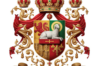 design luxury heraldic, coat of arms family crest logo