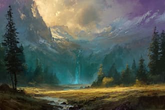 digitally paint fantasy landscape