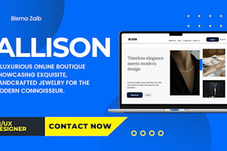 design a luxury e commerce website for jewelry and fashion