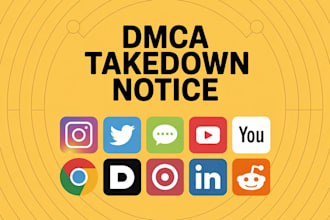 send dmca takedown notice facebook instagram reddit tiktok telegram under dmca