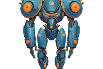 draw or design mechs robots concepts