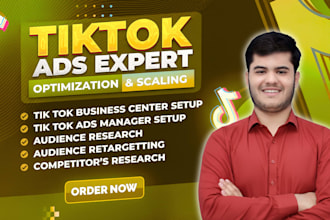run tik tok ads,marketing expert,advertising, campaign,ads manager tiktok shop