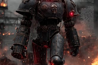 make a warhammer 40k illustration