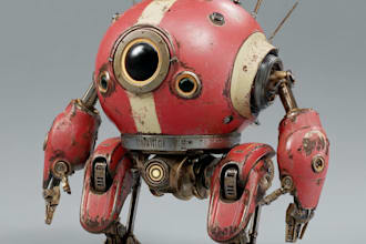 design robots and concept art of futuristic mecha