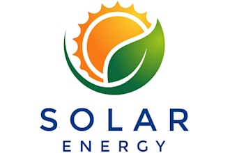 a unique solar penel logo with original concept