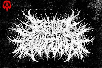 design an unreadable extreme metal logo for your band or merch