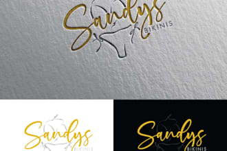 do modern cad design swimwear, bikini and beachwear logo