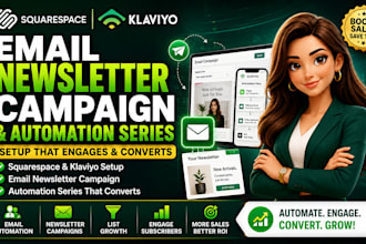 setup squarespace klaviyo email newsletter campaign email automation series