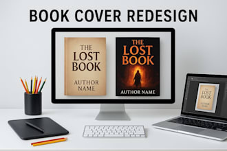 redesign your book cover into a professional, and  design