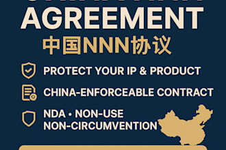 draft a china nnn agreement for you english and chinese
