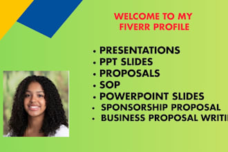 design a professional sponsorship proposal, business proposal, and sop letter