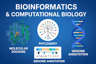 do bioinformatics analysis, molecular docking,  genome annotation