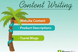 write clear travel website content and product descriptions