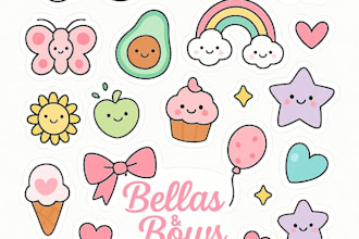 make custom digital sticker sheets in any style
