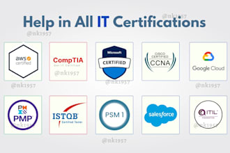 help you get comptia pmp certifications scrum psm microsoft AWS itil salesforce