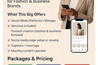 create fashion content and manage your social media pages