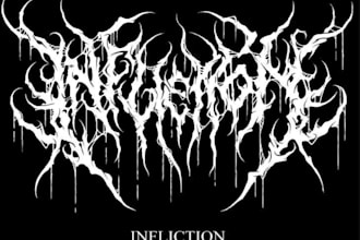 design an atmospheric metal logo for your band