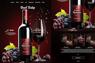design wine shopify store wine website wix, wordpress beverage, liquor store