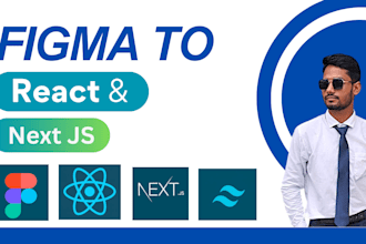 convert figma to react js or figma to next js website