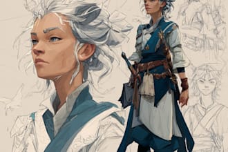 fantasy character fantasy character art in unique style