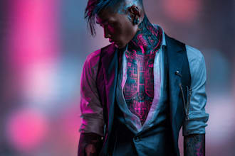 cyberpunk character, original character design