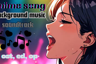 write japanese anime ost theme song lyrics for intros, outros, and soundtrck