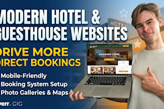 create a simple clean landing page for your accommodation