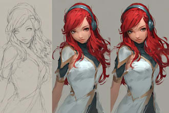 draw your favorite manga, anime or roleplaying characters