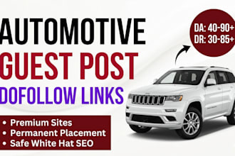 do a guest post on an automotive blog, car, truck backlink