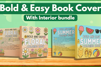 design bold and easy coloring pages for kids and adults