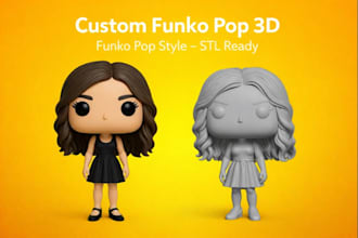 designe a custom 3d funko pop ready for 3d printing