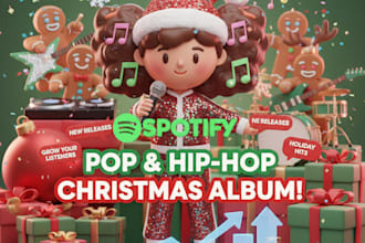 do spotify pop hiphop music promotion christmas album promotion to grow listener