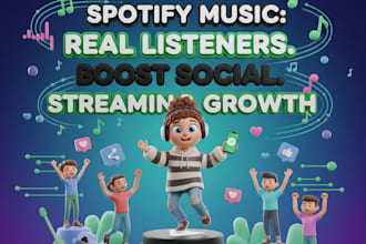 promote spotify music to real listeners, boost social media for streaming growth