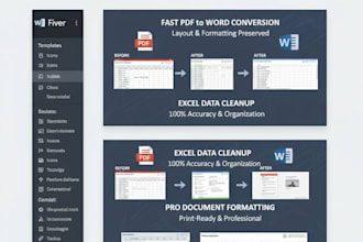 do fast PDF to word, data conversion