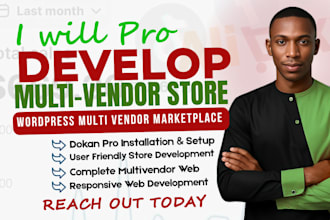 build shopify, wordpress multi vendor ecommerce website marketplace by dokan pro