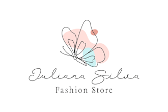 design an elegant butterfly and floral logo