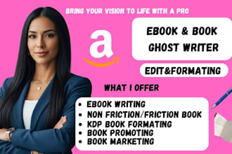 ghost write, non friction book writing, book edition, ghost book, ebook writing