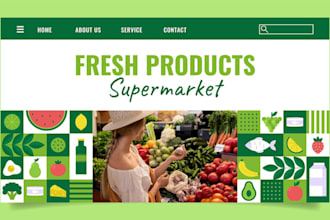 design grocery shopify store food restaurant website supermarket store