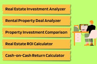 create a real estate investment analyzer and rental ROI excel spreadsheet